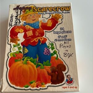 Happy Scarecrow Giant Shaped Floor Puzzle